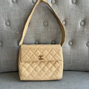 Authentic Vintage Chanel Bag beige